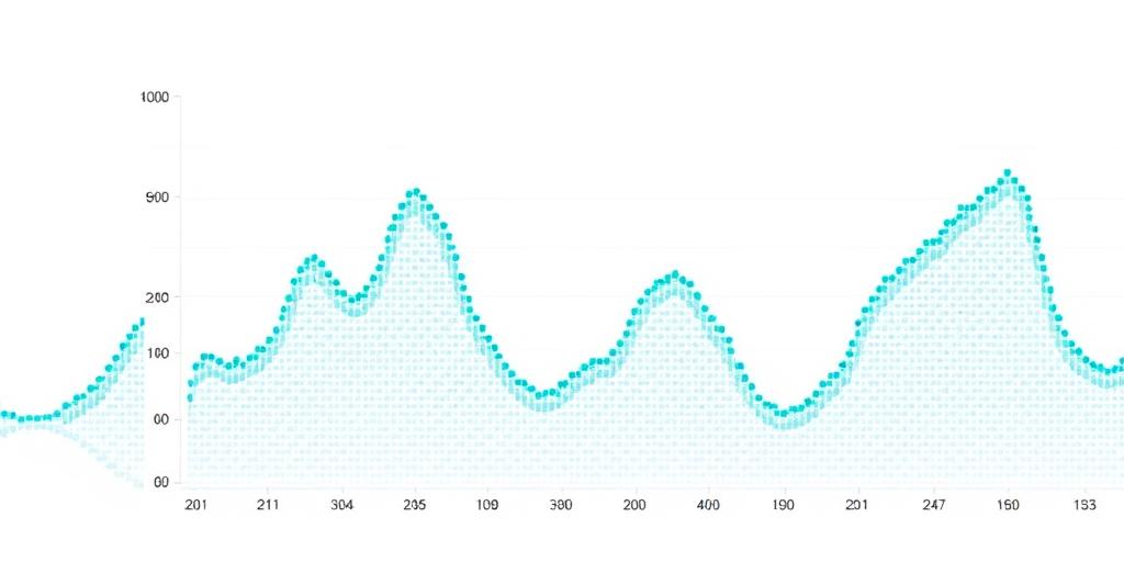 Quantitative data heat map showing layered trend patterns